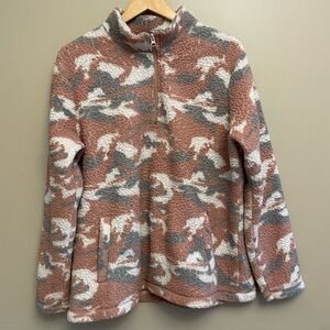George Camo Sherpa Sweater Quarter Zip XL